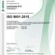 ISO9001 Leertouwer kwaliteit