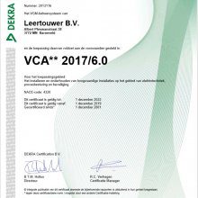 VCA certificaat Leertouwer